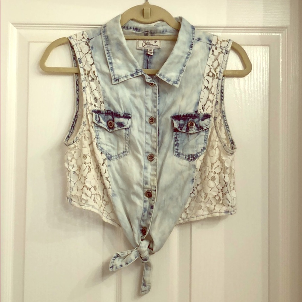 Cowboy vest style top